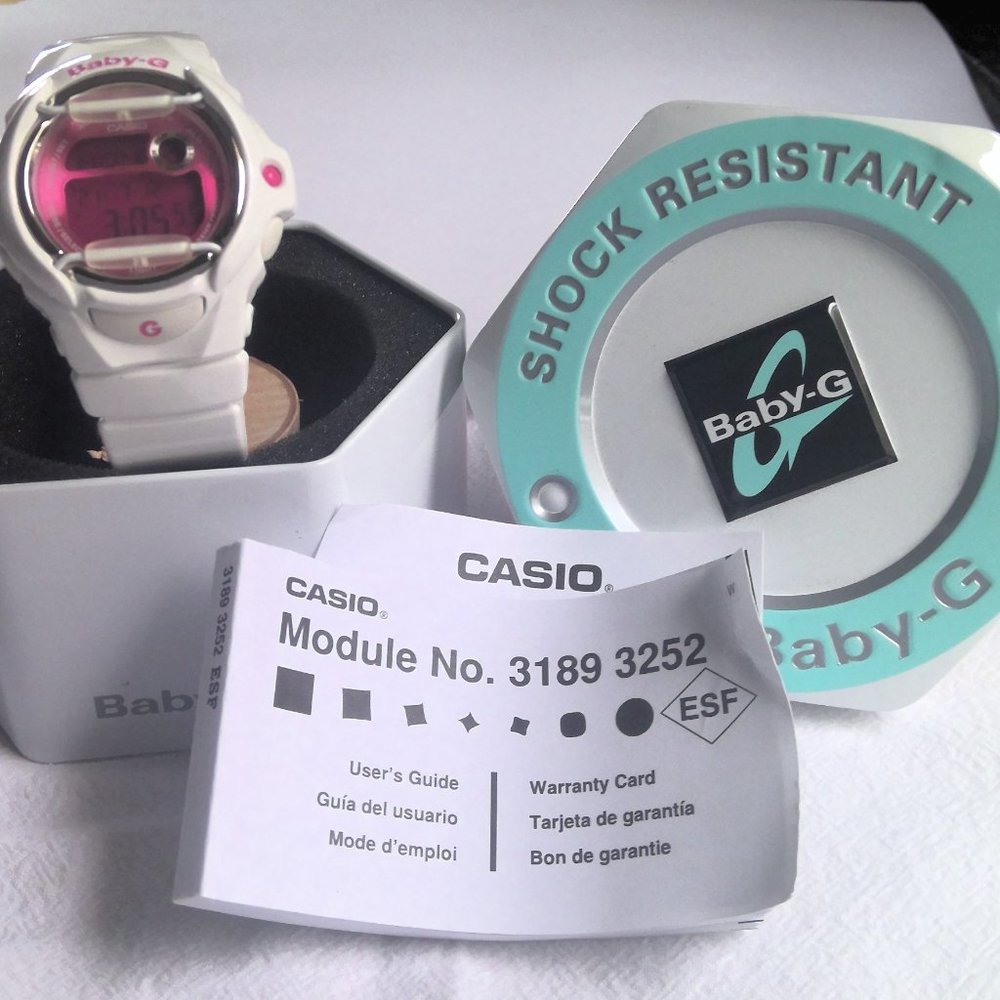 New Casio Baby-G Semi-Transparent Pink White